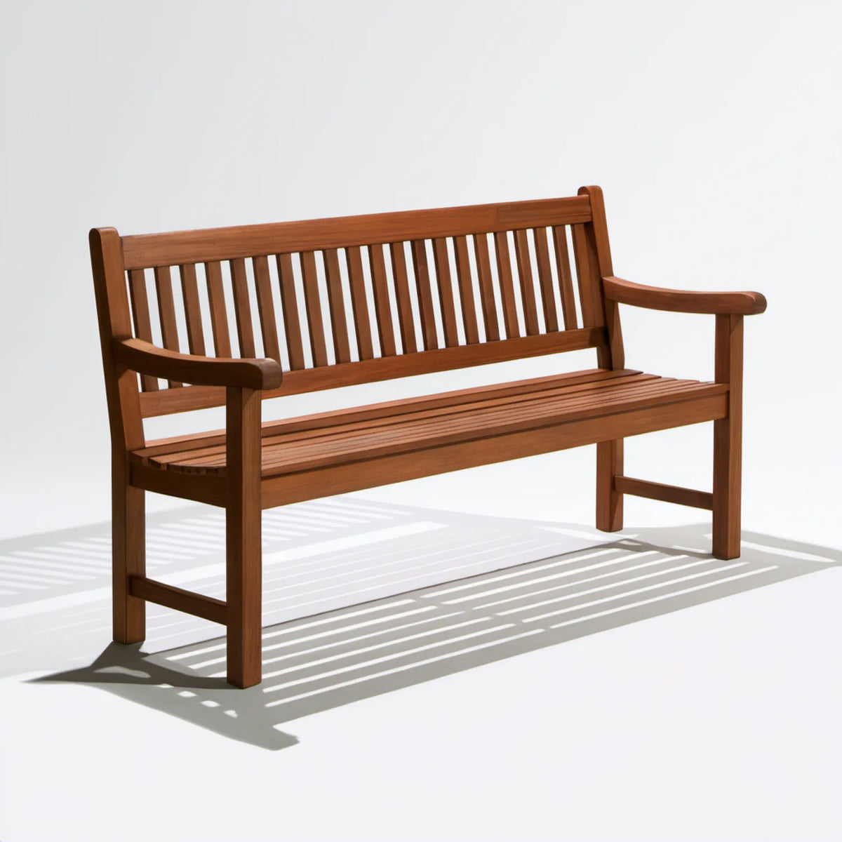 Ławka ogrodowa z litego drewna akacjowego, brązowa, 120 x 62 x 85 cm