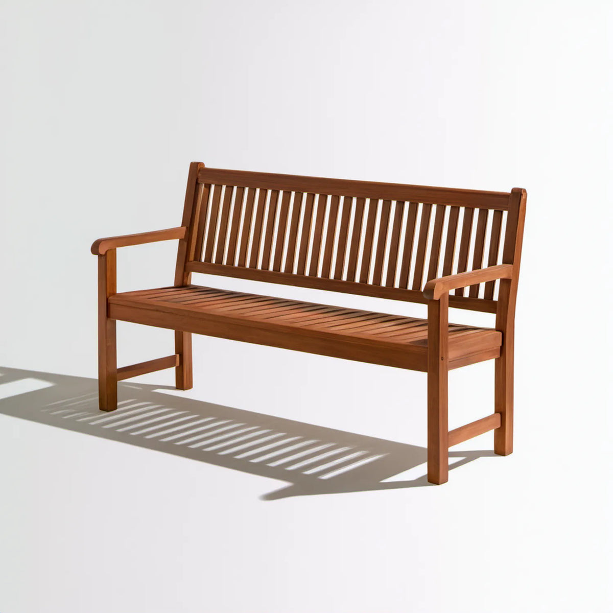 Dwuosobowa ławka ogrodowa z litego drewna akacjowego, brązowa, 120 x 60 x 90 cm