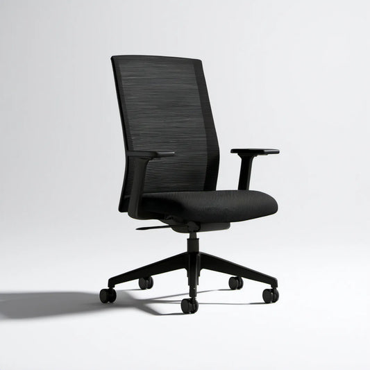 Ergonomiczne obrotowe krzesło biurowe z wysokim oparciem z siatki, czarne, 65 x 65 x 115–125 cm
